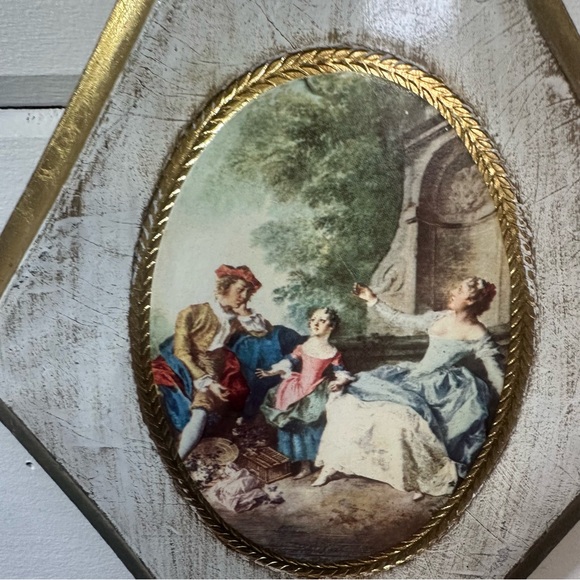 Vintage Florentine Gold Gilt Wood Diamond Shape Wall Plaque | Made in Italy - Picture 3 of 8